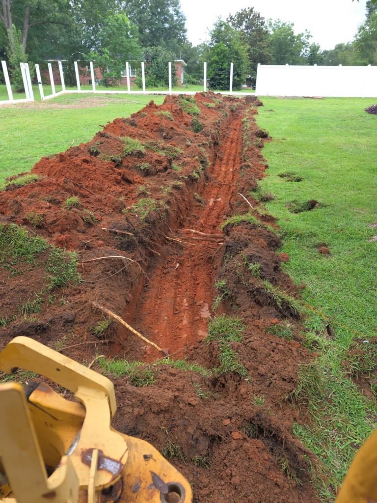 French drain and yard drainage in Dothan AL